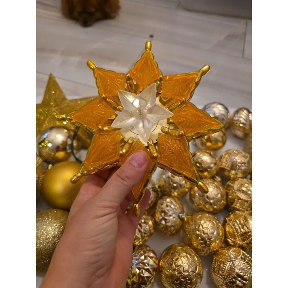 Christmas‎ Gold Silver Matte, Shiny & Glitter Ball Ornament Lot 50